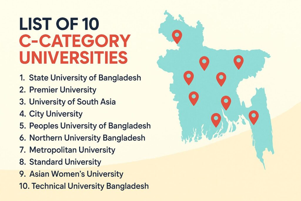 list of 10 c category universities
